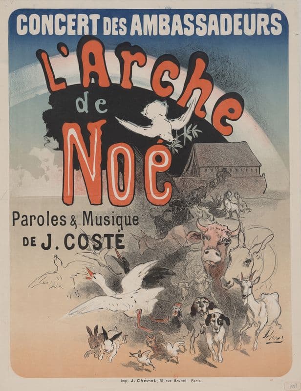 Concert des Ambassadeurs L’Arche de Noé paroles et musique de J. Costé as a canvas print