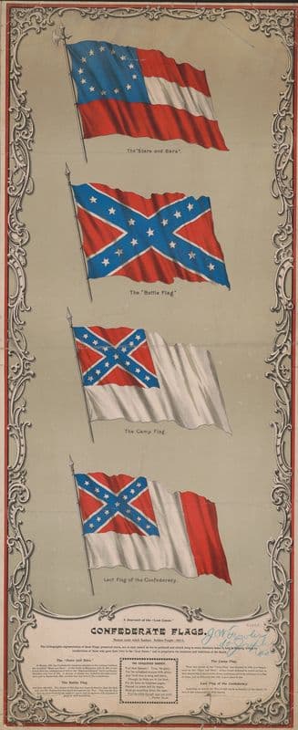 Confederate flags. A souvenir of the ‘lost cause’ as a canvas print