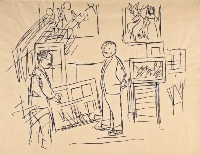 Corner with paintings, from the Auction in Hôtel Drouot cycle (1931 - 1932) as a canvas print