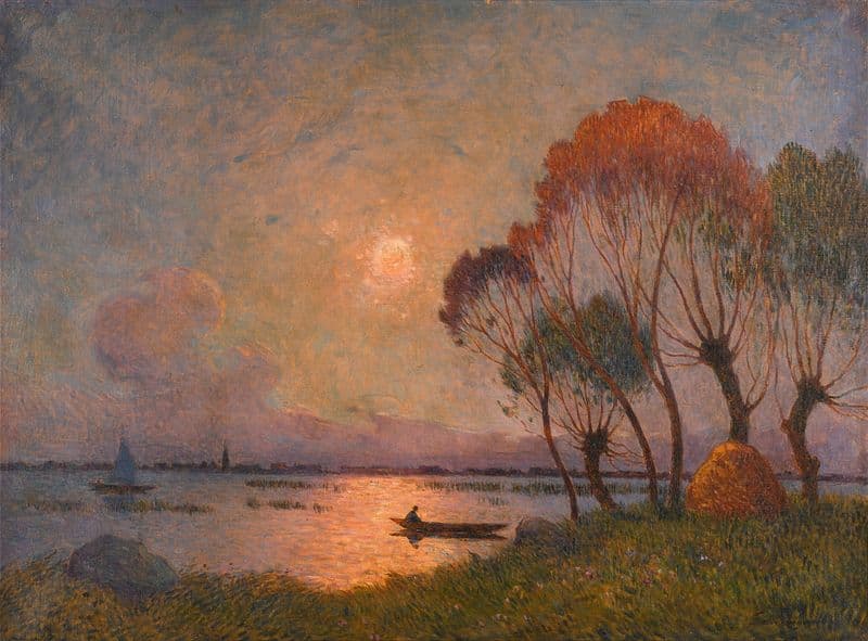 Coucher de soleil sur le marais as a canvas print