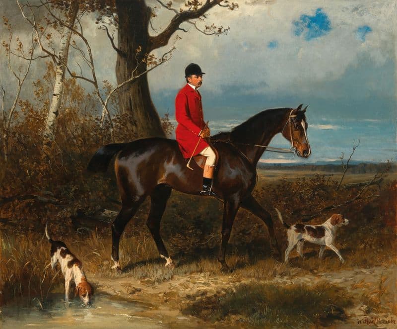 Count Miklos Pál Esterhazy de Galántha with his Hounds as a canvas print