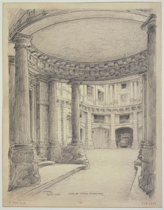 Cour de l’hôtel de Beauvais as a canvas print