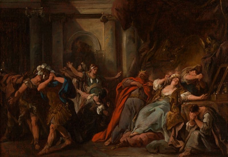 Créüse consumée par la robe empoisonnée (1742 - 1743) as a canvas print