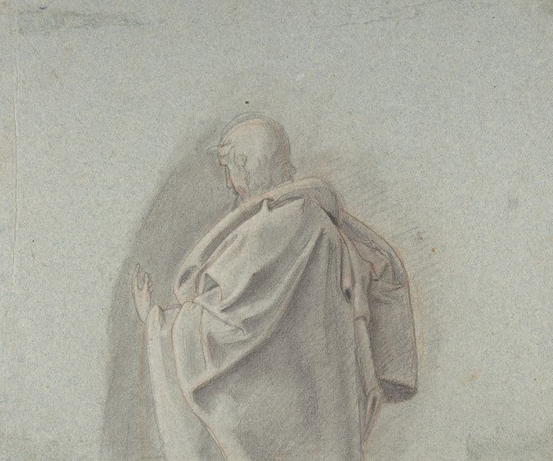 Cropped Study of a Standing Man in a Cloak (1788–1853) as a canvas print