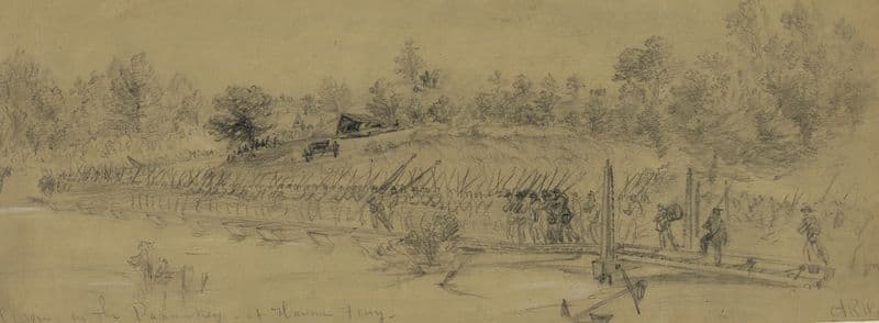Crossing on the Pamunkey–at Hanover Ferry as a canvas print