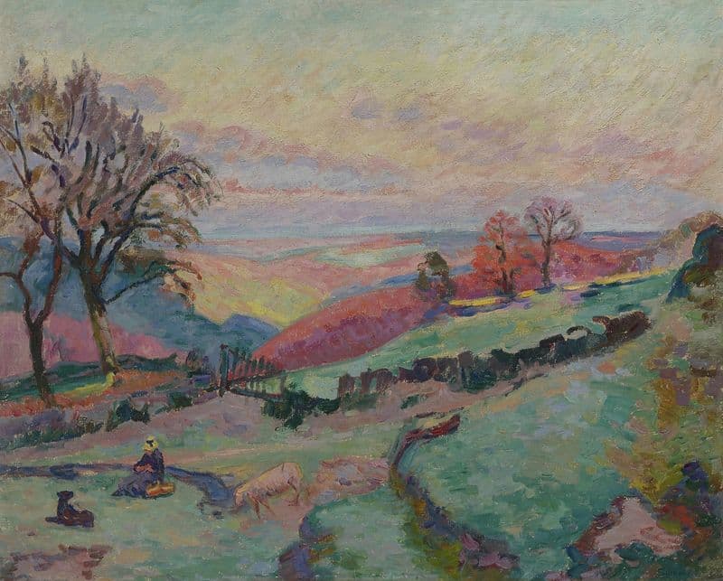 Crozant (circa 1900) as a canvas print