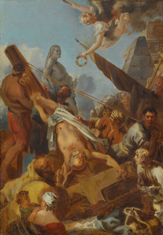 Crucifiement de saint Pierre as a canvas print