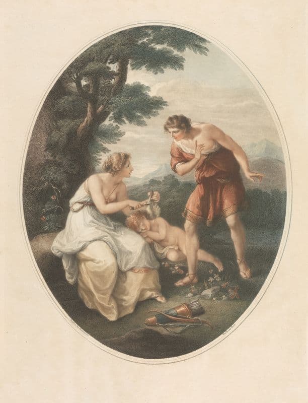 Cupid and Cephisa as a canvas print