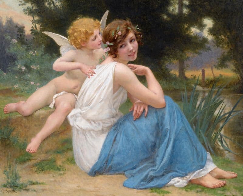 Cupid and Psyche as a canvas print