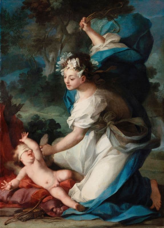 Cupid Chastised as a canvas print