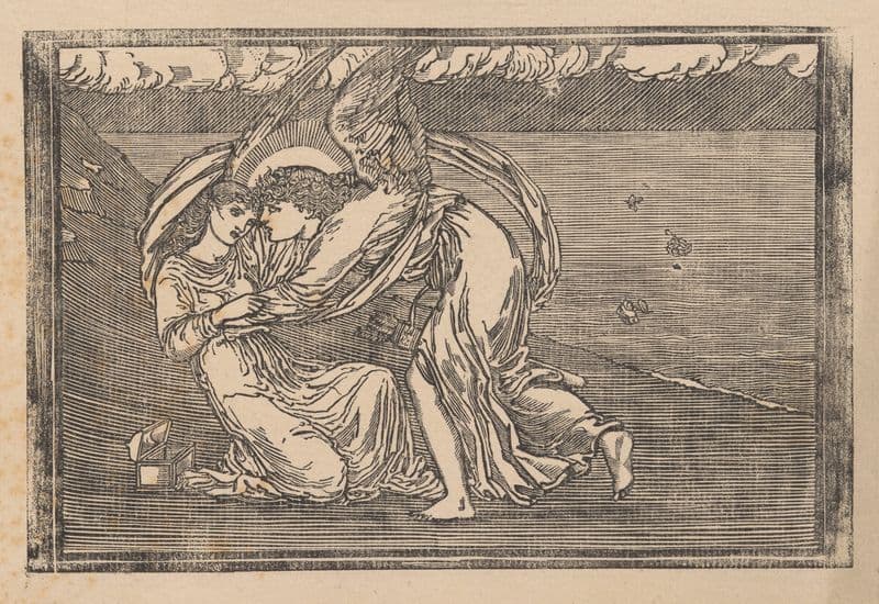Cupid coming to Psyche’s aid as a canvas print