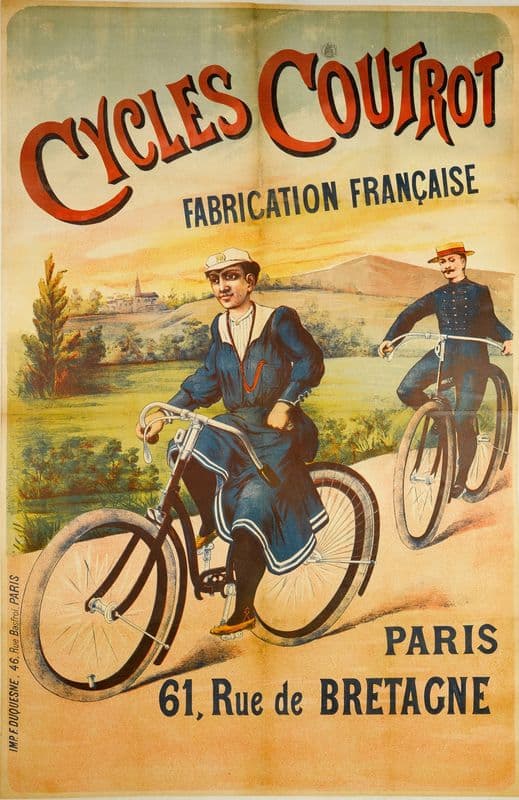 Cycles Coutrot Fabrication Francaise (1880-1890) as a canvas print