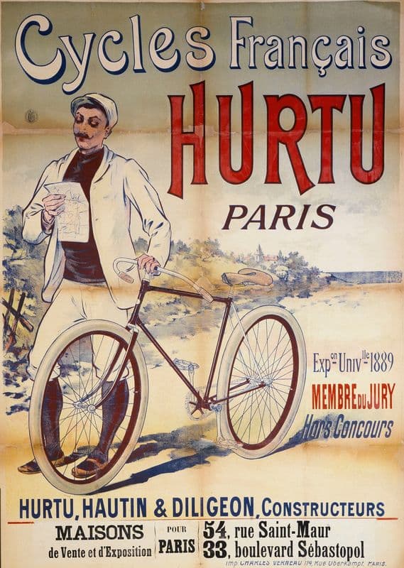 Cycles Français HURTU PARIS as a canvas print