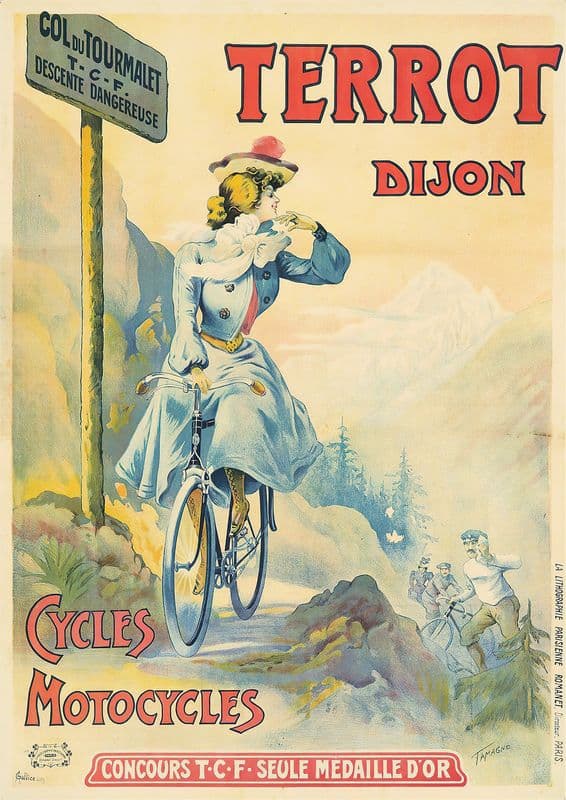 Cycles Motocycles (ca 1902) as a canvas print