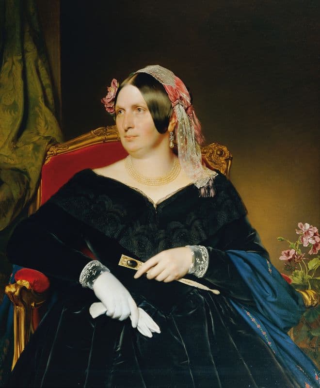 Dame im Lehnstuhl as a canvas print