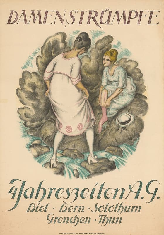 Damenstrümpfe – 4 Jahreszeiten A.G. as a canvas print