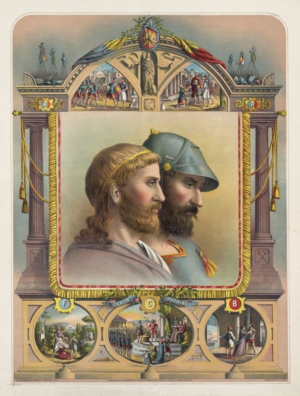 Damon and Pythias as a canvas print