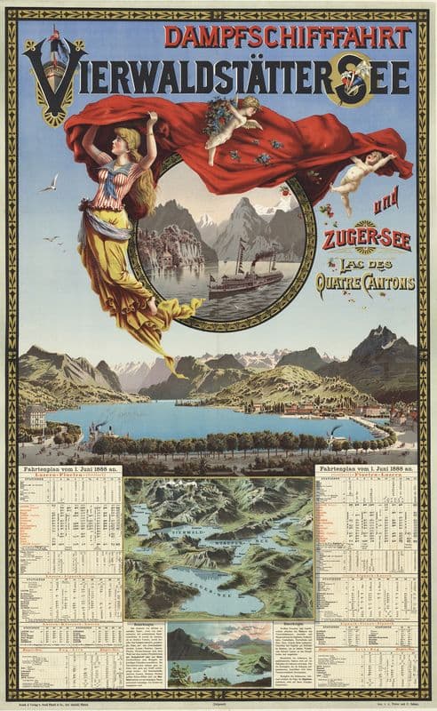 Dampfschifffahrt Vierwaldstättersee und Zugersee as a canvas print