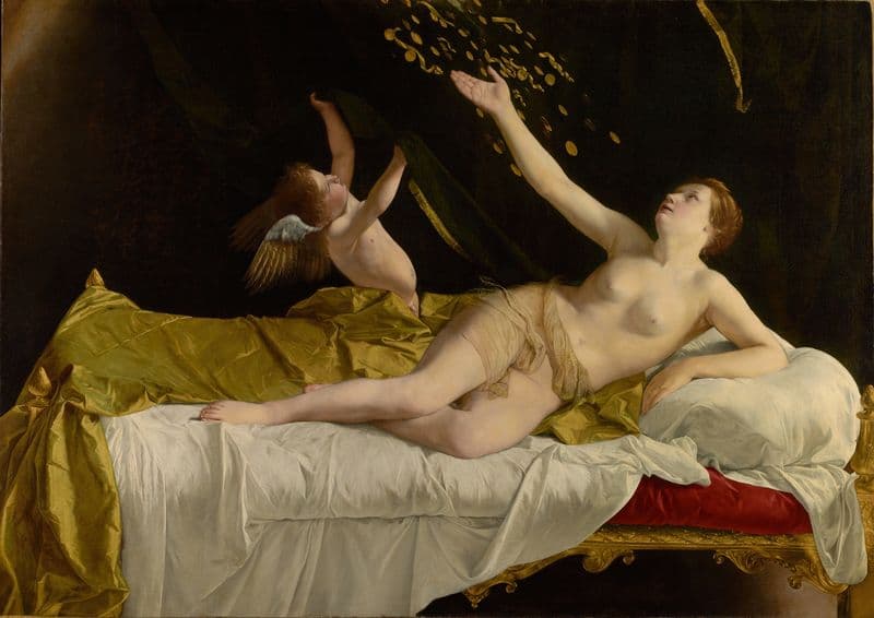 Danaë and the Shower of Gold (1621–1623) as a canvas print