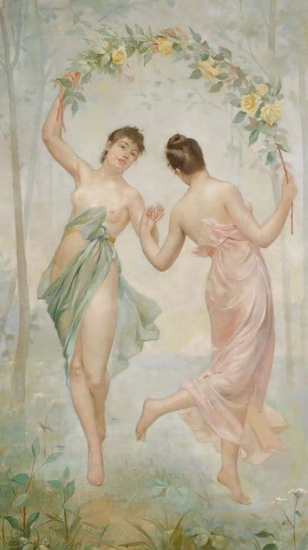 Dancing Nymphs as a canvas print