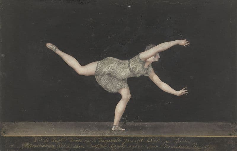 Danseres Annette Köbler, de Pas-de-Zephir uitvoerende as a canvas print