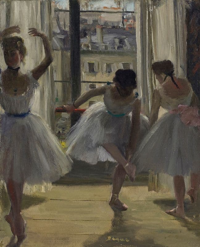Danseuses dans une salle d’exercice (Trois Danseuses) as a canvas print