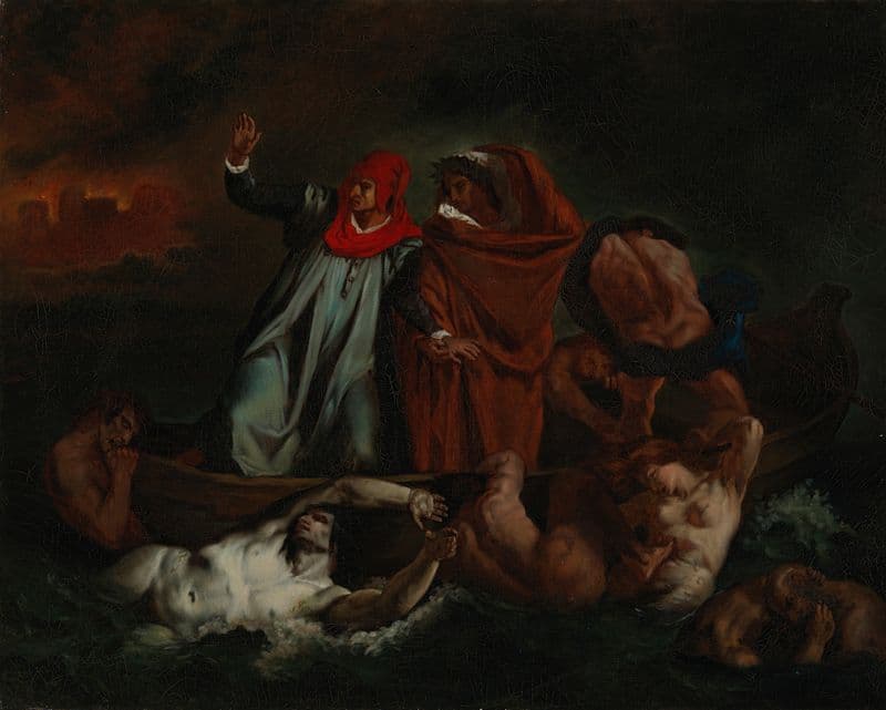 Dante And Virgil In Hell as a canvas print