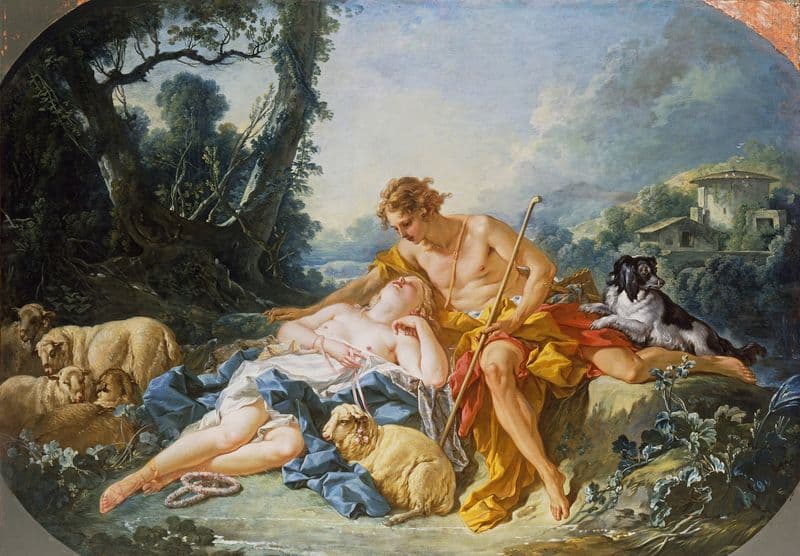 Daphnis and Chloe as a canvas print