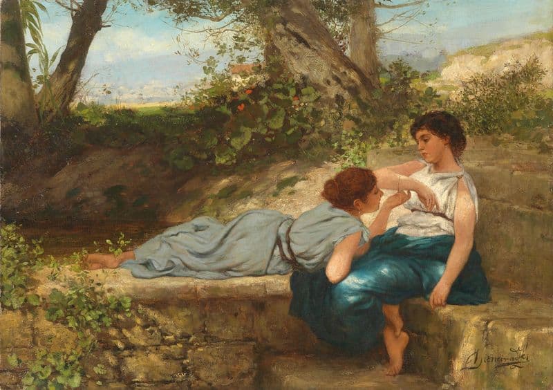 Das Gespräch as a canvas print