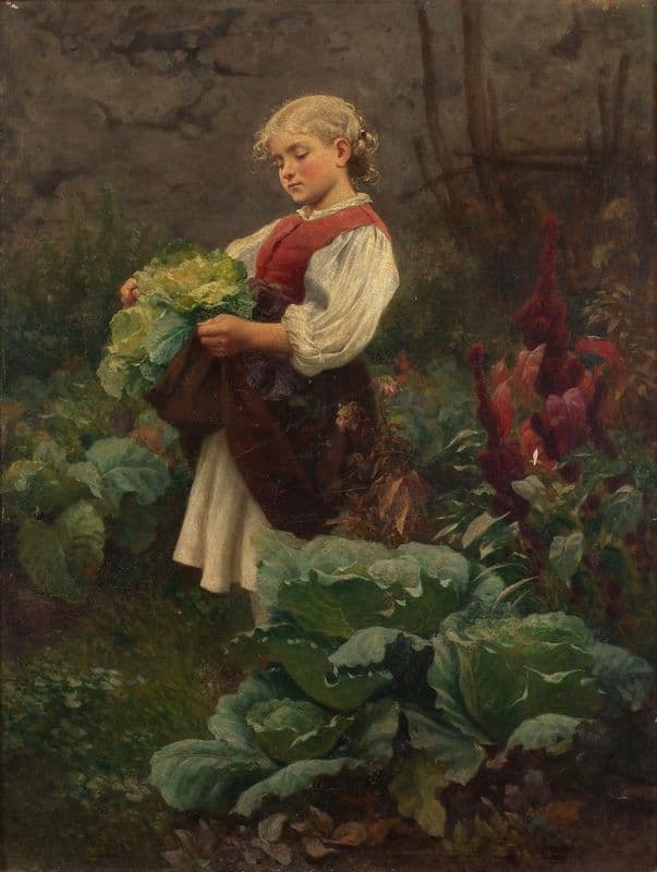 Das Hausmütterchen as a canvas print