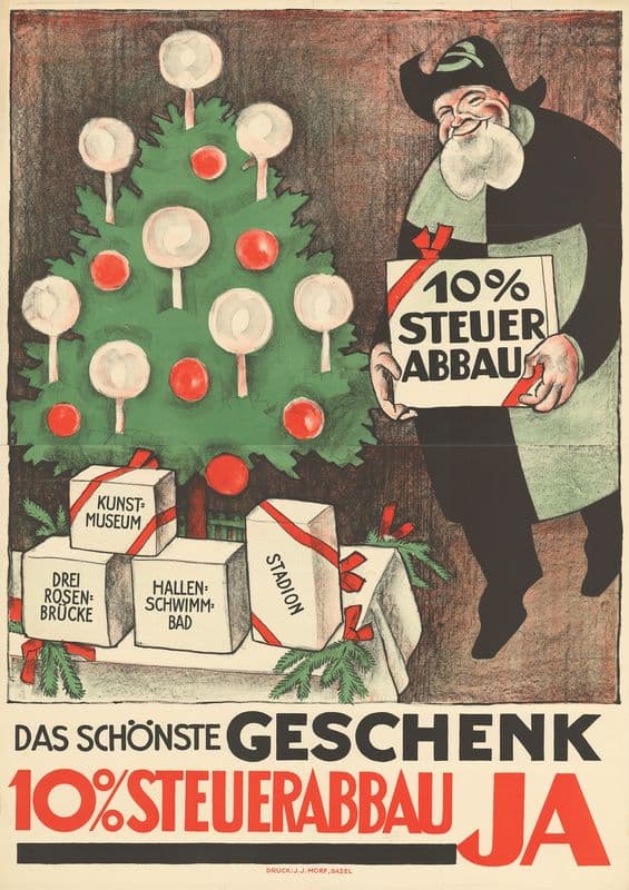 Das schönste Geschenk – 10% Steuerabbau – Ja as a canvas print