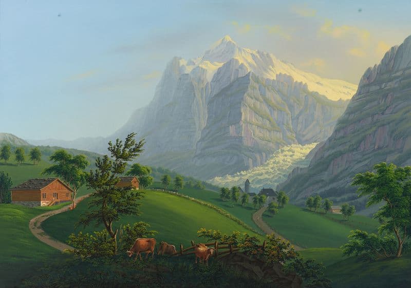 Das Wetterhorn im Grindelwald as a canvas print