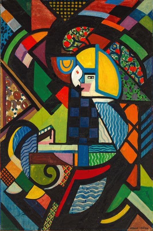 Daughter in a Rocker (1917-1918) as a canvas print
