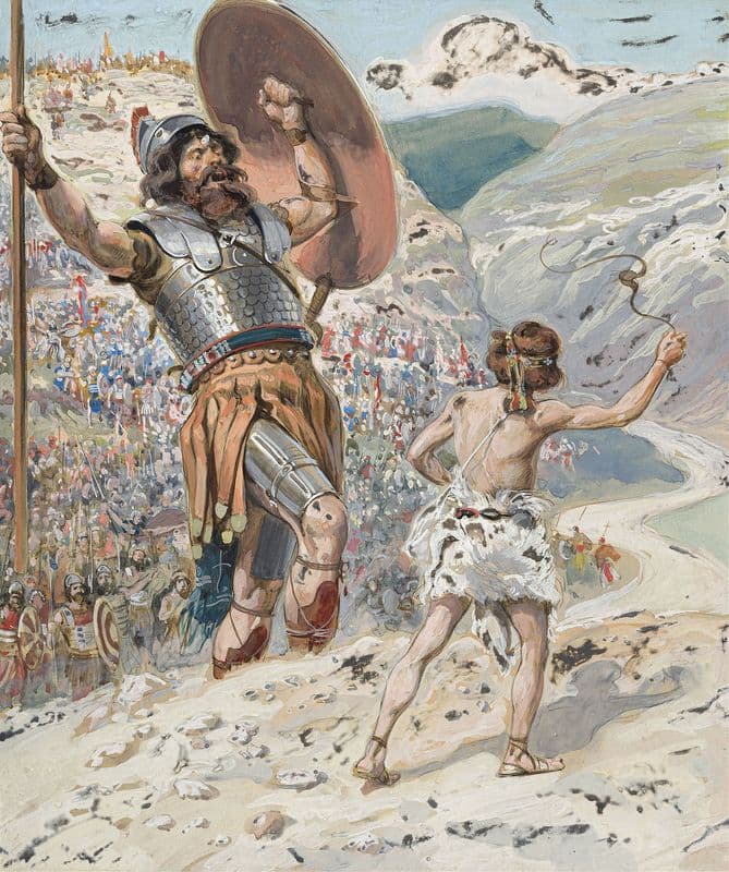 David Slings the Stone (c. 1896-1902) as a canvas print