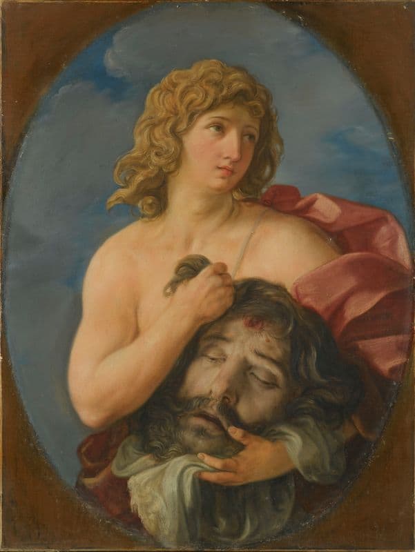 David With The Head Of Goliath as a canvas print
