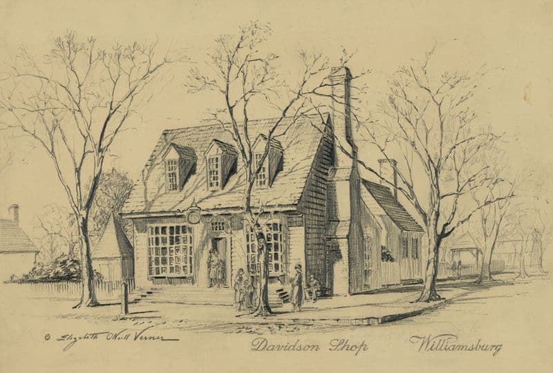Davidson shop Williamsburg as a canvas print