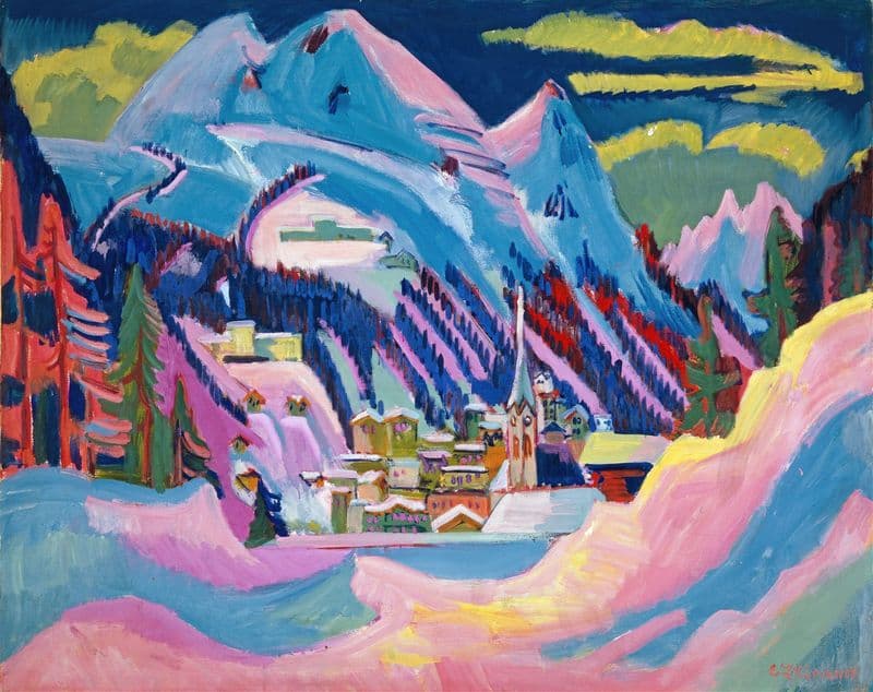 Davos in Winter. Davos in Snow as a canvas print