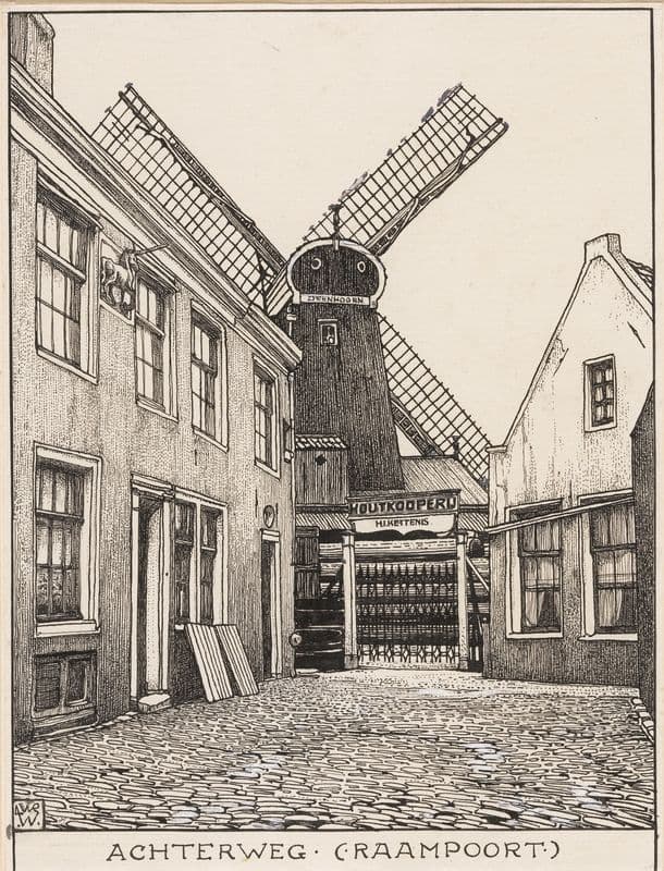 De Achterweg, Raampoort te Amsterdam (20th century) as a canvas print