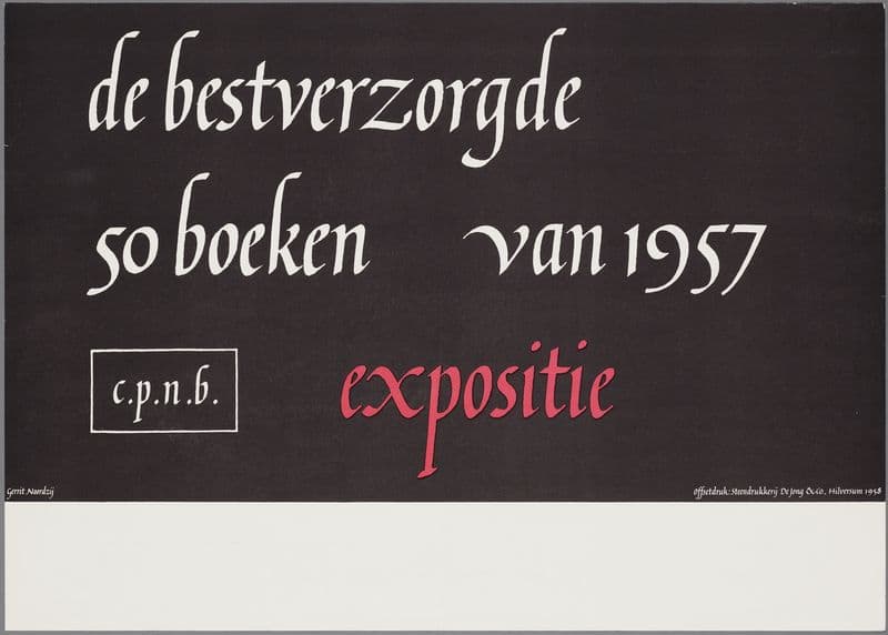 de bestverzorgde 50 boeken van 1957 as a canvas print
