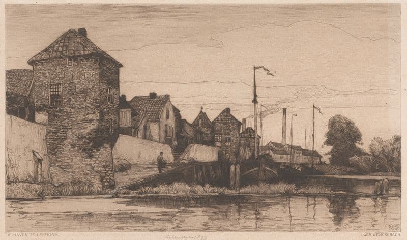 De haven te Leerdam as a canvas print