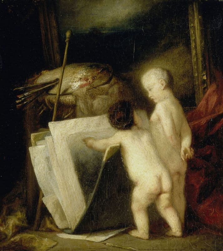 De kleine kunstliefhebbers (1840 - 1886) as a canvas print