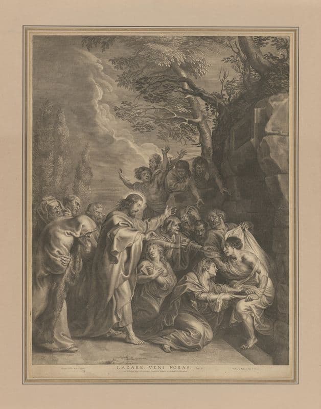 De opweking van Lazarus (1620–1633) as a canvas print