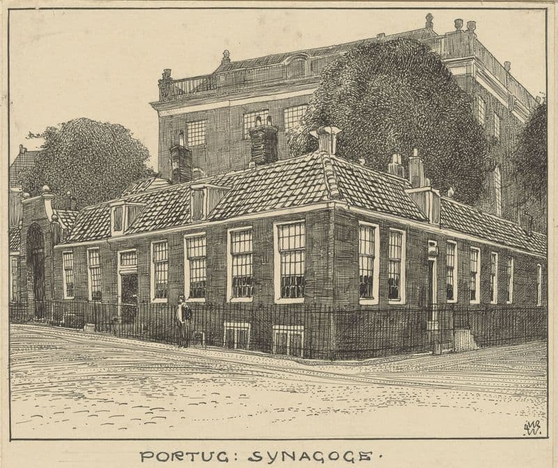 De Portugese Synagoge te Amsterdam (20th century) as a canvas print
