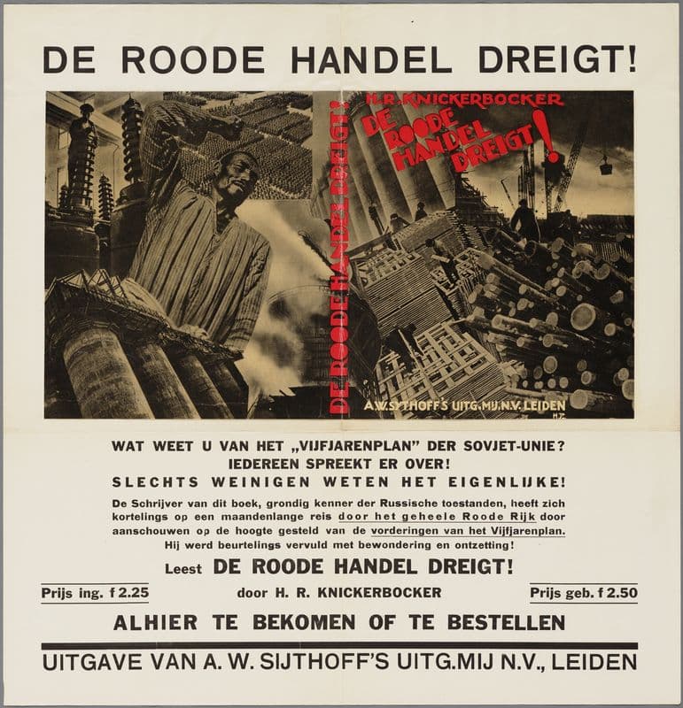 De Roode Handel dreigt! door H.R. Knickerbocker as a canvas print