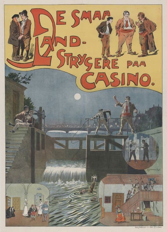 De Smaa land strysere paa Casino as a canvas print