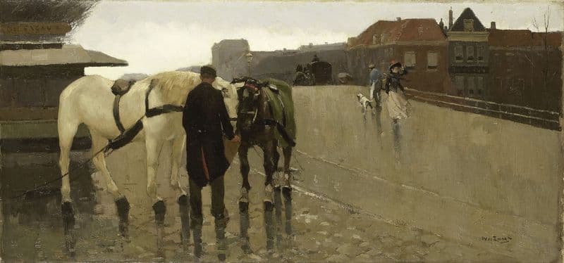 De Wagenbrug in Den Haag (1885 - 1895) as a canvas print