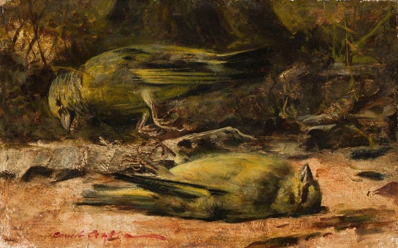 Dead birds as a canvas print