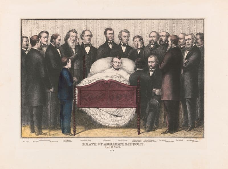 Death of Abraham Lincoln, April 15th 1865 as a canvas print