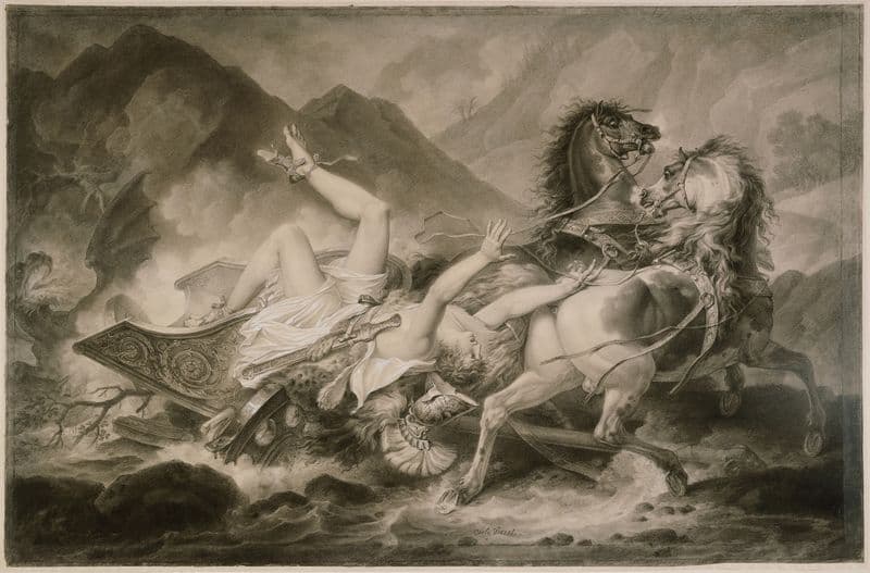 Death of Hippolytos as a canvas print
