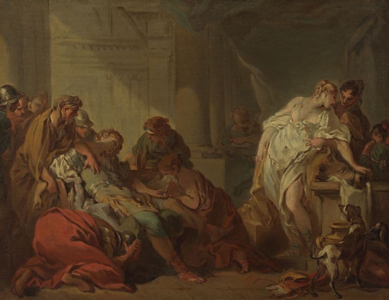 Death of Meleager (circa 1727) as a canvas print
